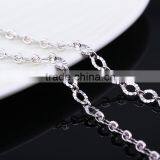 2015 Fashion Rhodium Plated Dimond Cut Chain Necklace Jewelry Accessories thumbnail-3