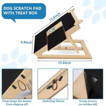 MEOW LOVE Multi-functional Dog Nail Care Tool Large Dog Scraper Treatment Drawer for Easy Nail Sharpening Scissors Pet Bowl Feeder thumbnail-2