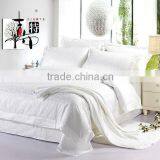 100% cotton luxury white jacquard new design hotel bedding set