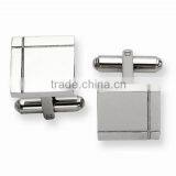 Bullet Back Brass Cuff Links Polished thumbnail-1