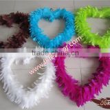 Wholesale Craft Feather Heart Shape With Turkey Marabou Feather Handcrafted Products For Christmas Decorations Tree