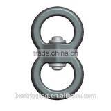 China Supplier Stainless Steel Colorful Double Metal Snap Swivel Hook,Silver Sailboat Double Round Eye thumbnail-3
