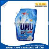 Printed Plastic Stand Up Pouch Bag for Detegrant /Reusable Standing Spout Pouch