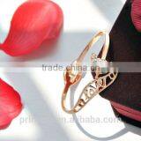 Genuine Austrian Crystals Gold Plated Fox Bangle Bracelet Jewelry thumbnail-2