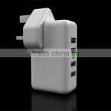 UK/EU/US Standard 4 Port USB Mobile Phone Charger 5V 4.1A Output Charger