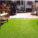 Natural Looking Fake Lawn Mat for Landscaping, Straight+curled Monofilament 4 Tones in Green Color, High Density