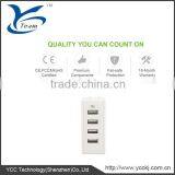 25W 4-Port USB Wall Home Travel Charger Power Adapter, Multi-Port USB Charger SmartID & With Foldable Plug for IPhone 6s / 6 thumbnail-6