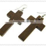 Wooden Cross Earring (wood crafts in laser-cutting & engraving)