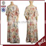 Floral Printing Long Dress Chiffon New Style Dress WD150932729 thumbnail-1