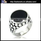 Popular Titanium Black Stone Ring, Antique Gemstone Ring With Black Stone thumbnail-6