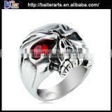 Elegant Tianium Stone Men's Skull Ring ,stainless Steel Skull Ring thumbnail-4