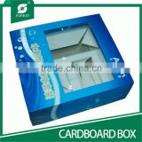 FANCY DESIGN CARDBOARD BOX FOR PACKING PERFUME WITH CLEAR WINDOW