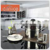 Multi-functional 24cm 2 Tier Stainless Steel Cooking Pot With Steamer for Food and Encapsulated Base