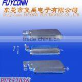 50P Amphenol 2.16mm Pitch CHAMP 90 Degree Cable Exit Angle IDC Male Connector With Metal Cover