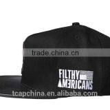Fashion Hot Sell 100% Cotton 5panel Leather Brim Hip-hop Strapback Cap thumbnail-3