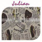 Black White German Language Newspaper Spandex Print Nylon Reversible Fabric