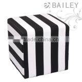 TOP Quality!!!!antique Zebra Style Fabric Ottoman Bench Stool thumbnail-1