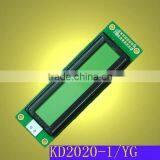 20x2 Character Yellow Green LCD Module
