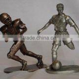 Metal Football Player Statue Football Figurine Soccer Player Figurine 2/s