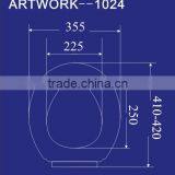 1024 Toilet Seat With Plastic Hinges, Available in White, Measures 17 Inches thumbnail-2