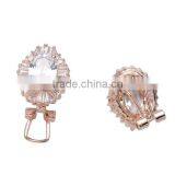 100 Pairs CZ Cubic Zircon Fashion Stud Earring Clear Crystal ear clip-on earrings Wholesale Jewelry