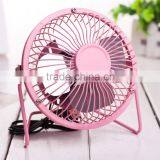 JLK-002M 4 Inch Mini 360 Degrees Ratatable Metal Desk Fan With USB Powering