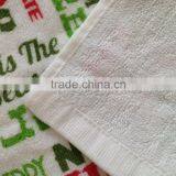 Silk Screen Pigment Custom Kitchen Towel Cotton Tea Towel Christmas Design thumbnail-4