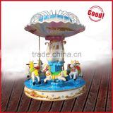 3 seats mini coin operated kiddie rides carousel for sale