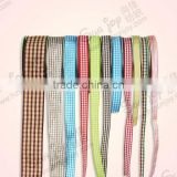 Wholesale woven edge gingham ribbon