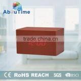 New Cheap Home Decor Cube Digital LED Wooden Alarm Clcok thumbnail-1