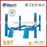 Used Hydraulic 4 Post Wheel Alignment Car Lifts for Home Garage With CE,3500KG thumbnail-1