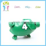 Promotion PU material number hacky sack,mini pig juggling ball