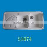 Above Counter White Acrylic Italian Kitchen Sink