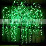 3546 Pcs Leds Dry Tree for Decoration, Good Quality Led Willow Tree Light Green/ White Color 3.5m Green Tree