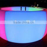 Rechargeable Led Glowing Bar Counter Light up Bar Table Bent and Round Bar Counter thumbnail-4