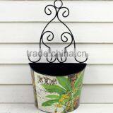 Handmade Flower Basket Flower Metal Basket Small Metal Basket thumbnail-1