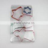 5pcs Xmas Stainless Steel Kitchware in Blister, Ginger Cookie Cutters