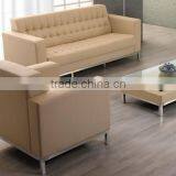 Furniture Living Room Brown Leather Sectional Sofa thumbnail-2