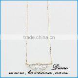 Cheap Raw Turquoise Gold Necklace Triangle Gemstone Pendant Necklace thumbnail-2