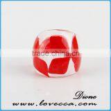 Red Flower Resin Ring Resin Inlay Rings, Handmade Eco-friendly Resin Rings for Women thumbnail-3