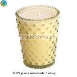 Home Decorative Colorful Votive Glass Candle Jar