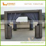 Large Square Garden Rattan Pavilion Gazebo Tent thumbnail-4
