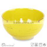 5.5" Stoneware Bowl With Handpainting thumbnail-1