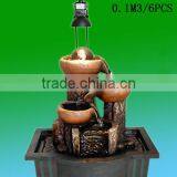 Resin Fountain With LED Light and Rolling Water Ball thumbnail-1