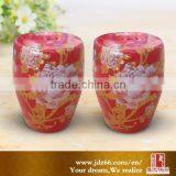 Custom-made Red Ceramic Garden Seat Stool thumbnail-5