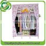 Solid Wooden Unfinished Shelf Construction Portable Wardrobe thumbnail-5