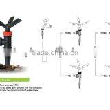 THREE ARM GARDEN SPRINKLER WITH SPIKE thumbnail-1