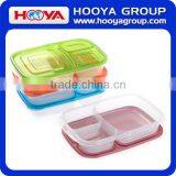 3-compartment Bento Lunch Box Containers Multifunctional BPA Free Plastic Lunch Box thumbnail-4