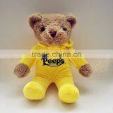 China Customize Design Wholesale Yellow Coat Plush Bear thumbnail-1