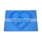 2017 Custom Silicone Placemats With Bowl One-piece Suction Table Plate Baby Silicone Placemat for Kids thumbnail-4